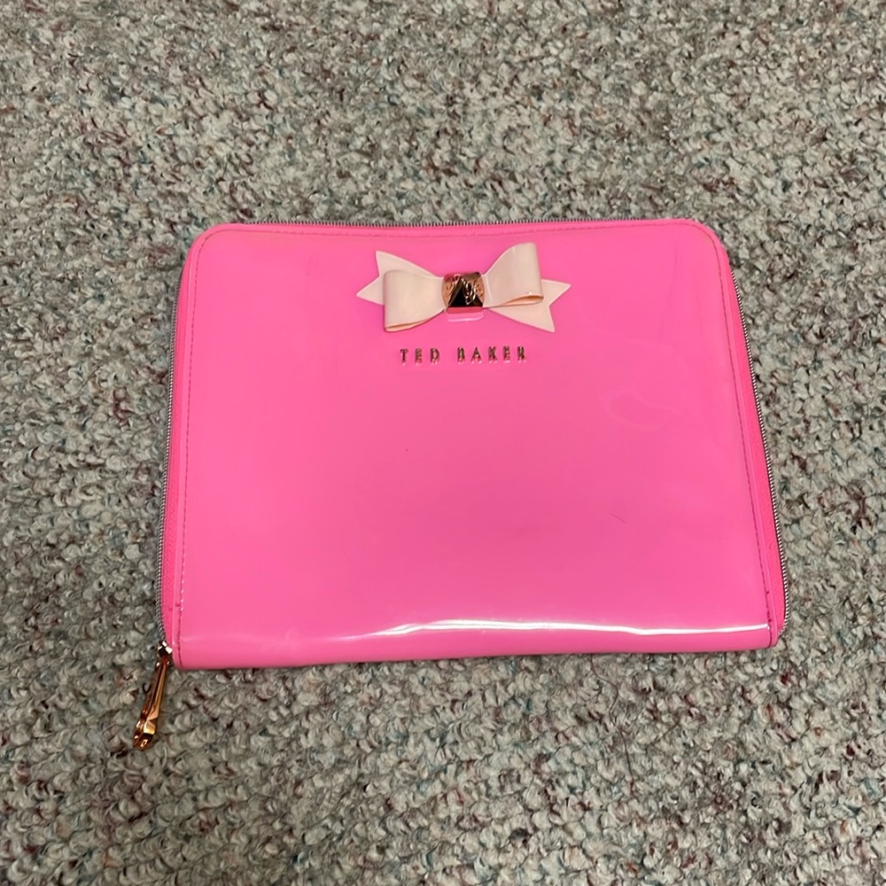 Ted baker padded patent bow accent iPad case